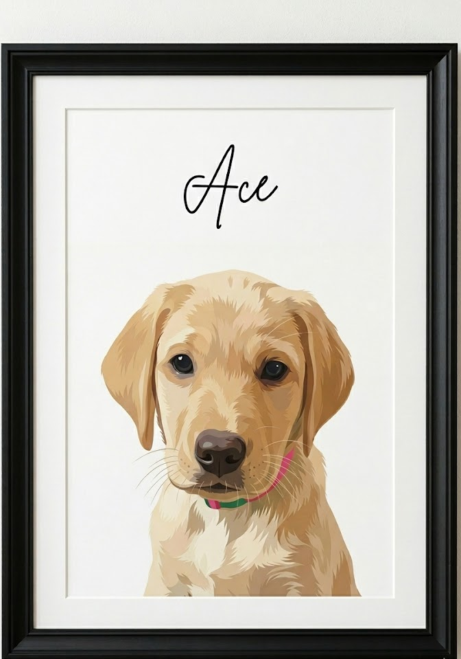Custom Pet Portrait - Hand-drawn Style