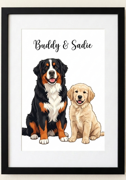 Custom Pet Portrait - Hand-drawn Style